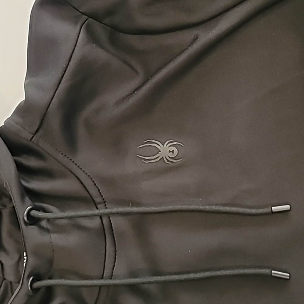 Spyder Mens Pullover Hoodie Sweatshirt Black Medium - Picture 6 of 12
